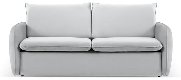 Svijetlo siva baršunasti sklopiva sofa 194 cm Vienna – Cosmopolitan Design