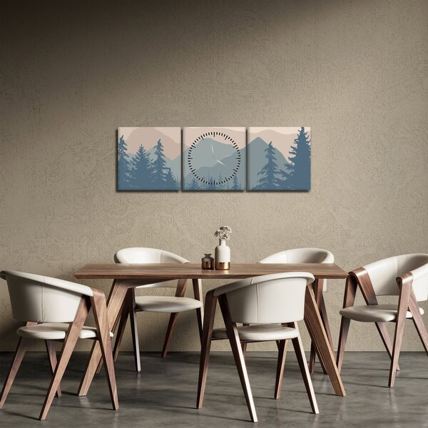 Slika - Tirkizne planine N⁰2 (sa satom) (90x30 cm)