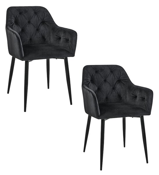 Set od 2 blagovaonske stolice Satya (crna)
