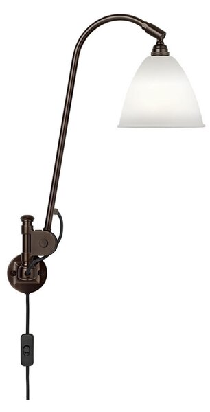 Zidna lampa Bestlite BL6, Ø 16 cm, crna/porculan - GUBI