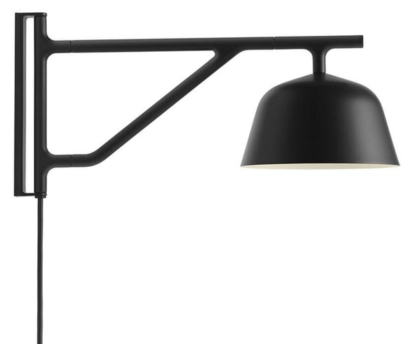 Zidne Svjetiljka Muuto, Crno, Dnevna soba, Aluminij