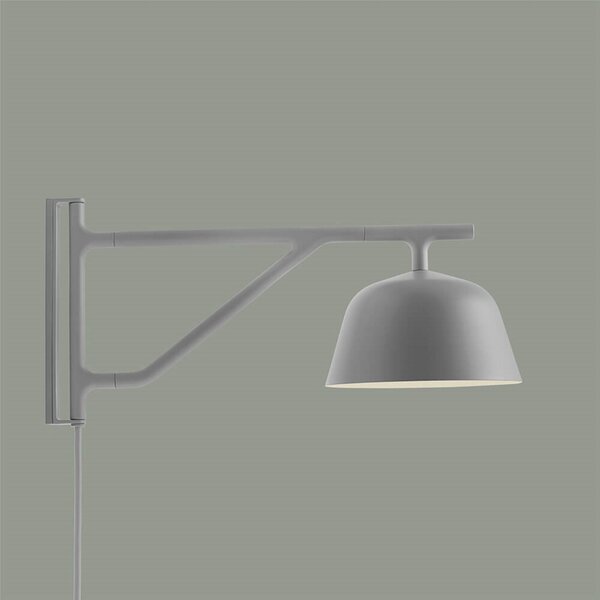 Zidne Svjetiljka Muuto, Sivo, Dnevna soba, Aluminij