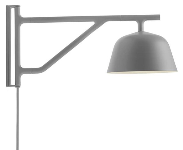 Zidne Svjetiljka Muuto, Sivo, Dnevna soba, Aluminij