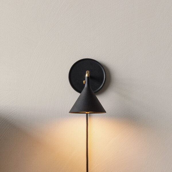 Zidne Svjetiljka Audo Copenhagen, Cast Sconce, prigušiv, Crno, Dnevna soba, Aluminij, Dizajn