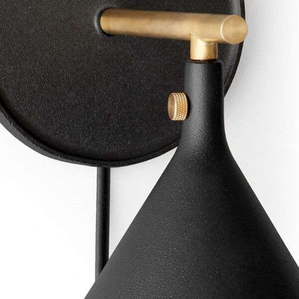 Zidne Svjetiljka Audo Copenhagen, Cast Sconce, prigušiv, Crno, Dnevna soba, Aluminij, Dizajn