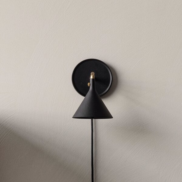 Zidne Svjetiljka Audo Copenhagen, Cast Sconce, prigušiv, Crno, Dnevna soba, Aluminij, Dizajn