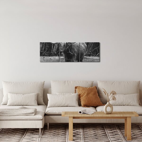 Slika - škotska krava (sa satom) (90x30 cm)