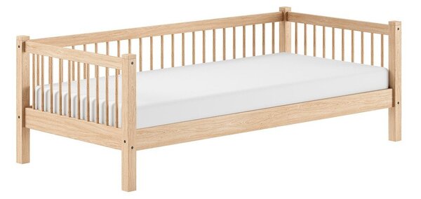 Dječji krevet od masivne bukve s podnicom 90x200 cm u prirodnoj boji Forrest – Vipack