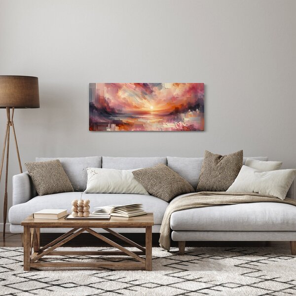 Slika - Oslikani rumenocrveni oblaci (120x50 cm)