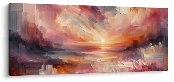 Slika - Oslikani rumenocrveni oblaci (120x50 cm)
