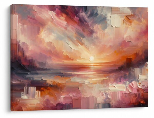 Slika - Oslikani rumenocrveni oblaci (70x50 cm)