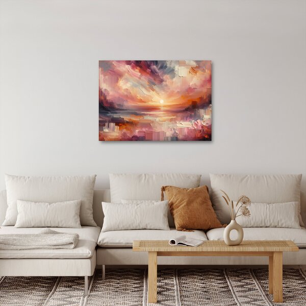 Slika - Oslikani rumenocrveni oblaci (70x50 cm)