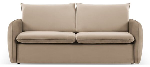 Bež baršunasti sklopiva sofa 194 cm Vienna – Cosmopolitan Design