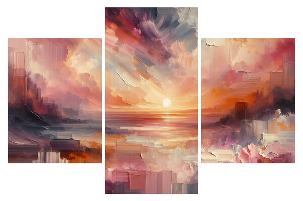 Slika - Oslikani rumenocrveni oblaci (90x60 cm)