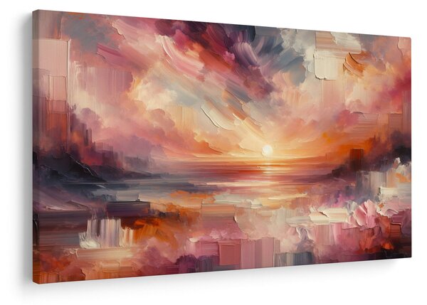 Slika - Oslikani rumenocrveni oblaci (90x60 cm)