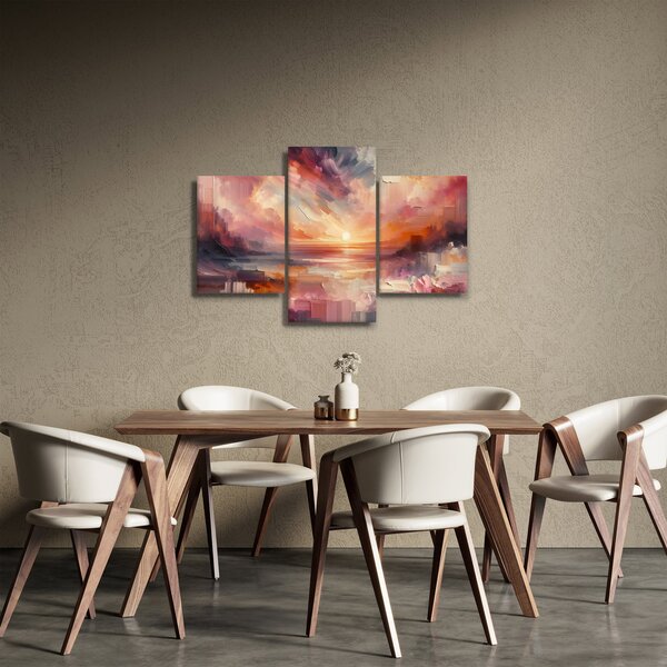 Slika - Oslikani rumenocrveni oblaci (90x60 cm)