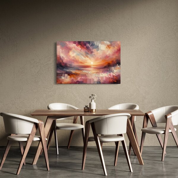 Slika - Oslikani rumenocrveni oblaci (90x60 cm)