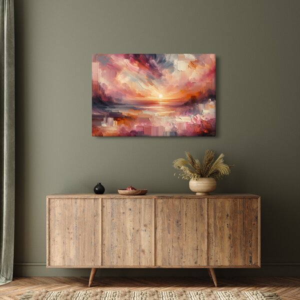 Slika - Oslikani rumenocrveni oblaci (90x60 cm)