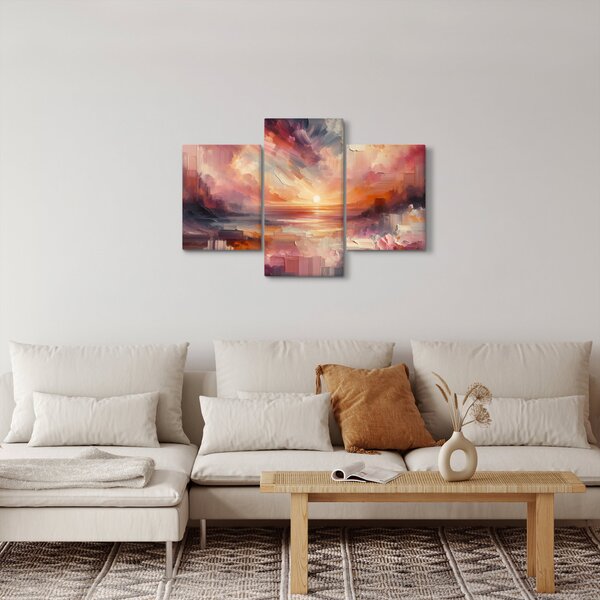 Slika - Oslikani rumenocrveni oblaci (90x60 cm)