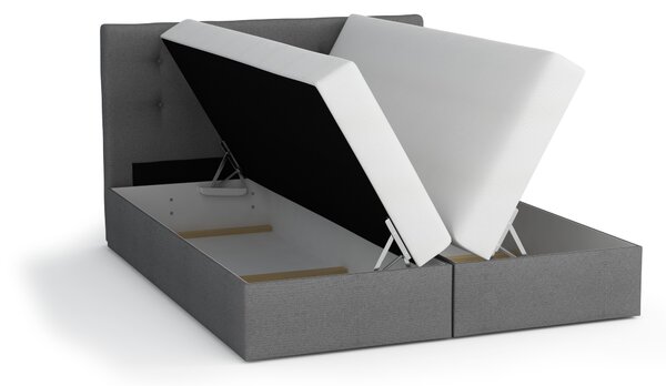 Bračni krevet Boxspring 140 cm Duel 1 (ružičasta) (s madracem i prostorom za odlaganje)