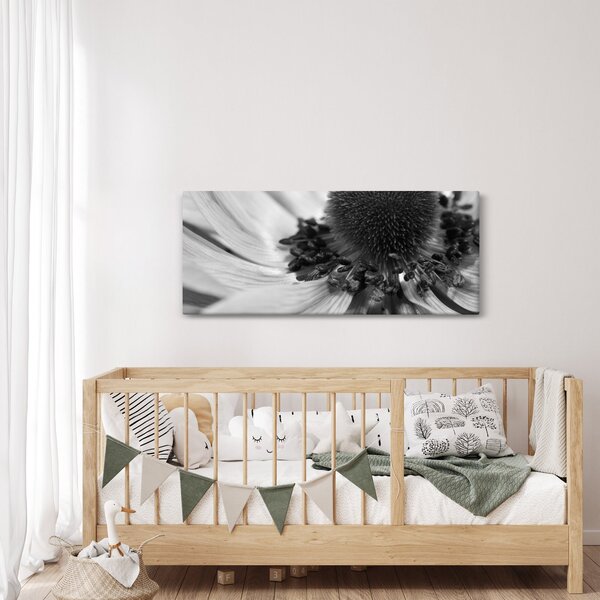 Slika - Cvijet u crno-bijeloj boji (120x50 cm)