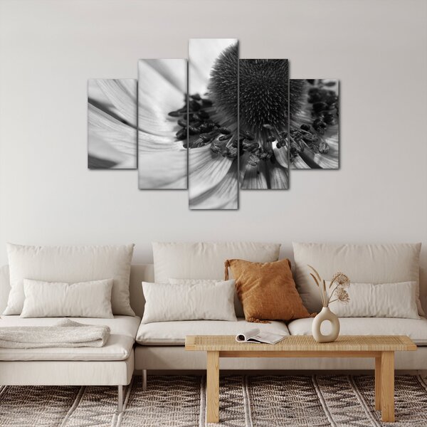 Slika - Cvijet u crno-bijeloj boji (150x105 cm)