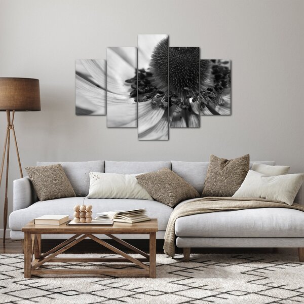 Slika - Cvijet u crno-bijeloj boji (150x105 cm)