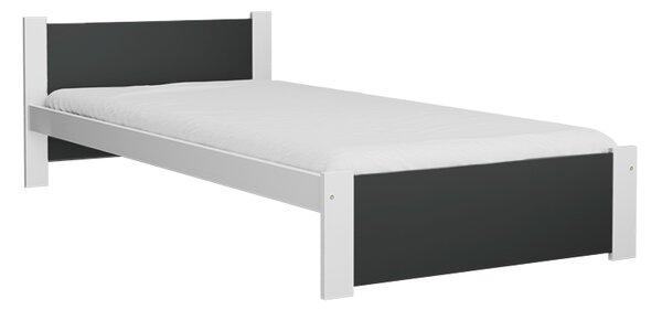 Krevet IKAROS 90 x 200 cm, antracit/bijela Podnica: Sa podnicom od letvi, Madrac: Bez madraca