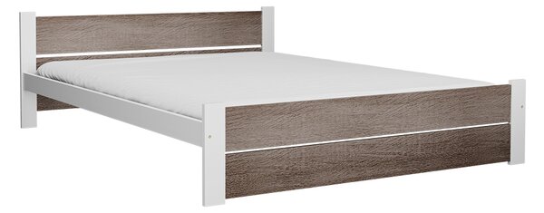 Krevet IKAROS DOUBLE 120 x 200 cm, bijela/tartuf hrast Podnica: Bez podnice, Madrac: Bez madraca