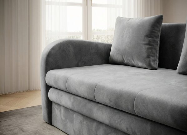 Siva dvosjedna sofa ARIO, na razvlačenje