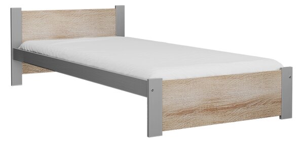 Krevet IKAROS 90 x 200 cm, hrast sonoma/siva Podnica: Sa podnicom od letvi, Madrac: Bez madraca