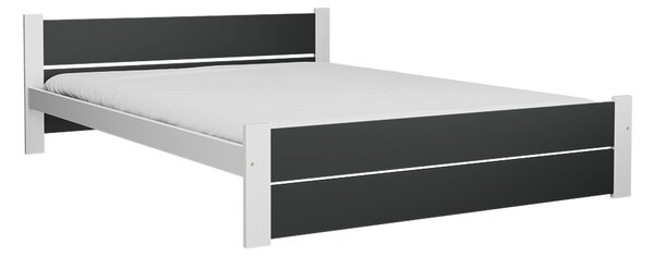 Krevet IKAROS DOUBLE 120 x 200 cm, antracit/bijela Podnica: Sa lameliranom podnicom, Madrac: Bez madraca
