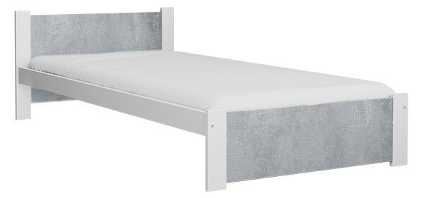 Krevet IKAROS 90 x 200 cm, beton/bijela Podnica: Bez podnice, Madrac: Bez madraca