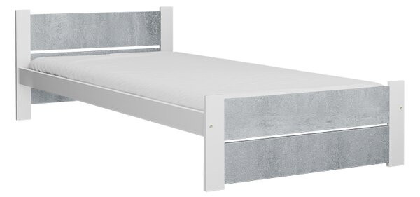 Krevet IKAROS DOUBLE 90 x 200 cm, beton/bijela Podnica: Sa lameliranom podnicom, Madrac: Bez madraca