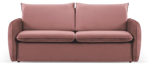 Ružičasta baršunasti sklopiva sofa 214 cm Vienna – Cosmopolitan Design
