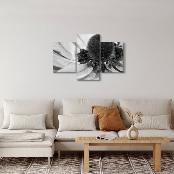 Slika - Cvijet u crno-bijeloj boji (90x60 cm)