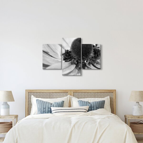 Slika - Cvijet u crno-bijeloj boji (90x60 cm)