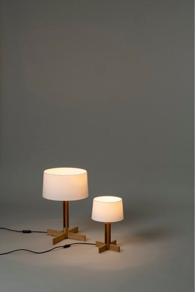 Stolne Lampa Santa & Cole, prigušiv, Bijela, Dnevna soba, Drvo