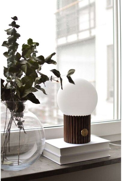 Stolne Lampa Globen Lighting, Drvo, Spavaća soba, Staklo