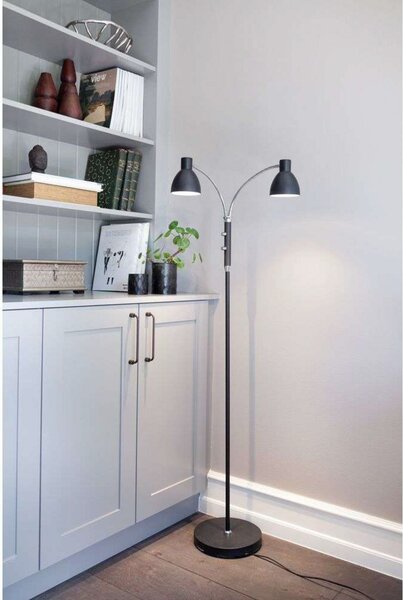 Podne Lampa Halo Design, Crno, Dnevna soba, Metal