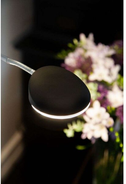 Podne Lampa Halo Design, prigušiv, Crno, Dnevna soba, Metal