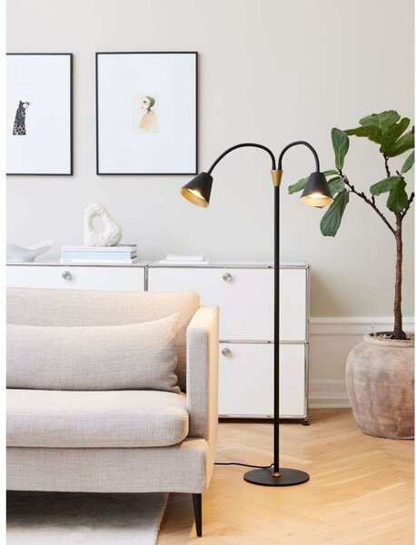 Podne Lampa Halo Design, Sivo, Dnevna soba, Metal