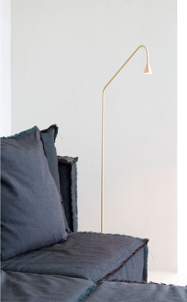 Podne Lampa Trizo21, Bijela, Dnevna soba, Mjed