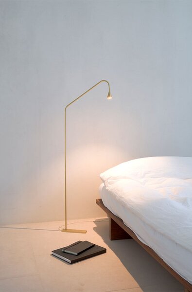 Podne Lampa Trizo21, Bijela, Dnevna soba, Mjed