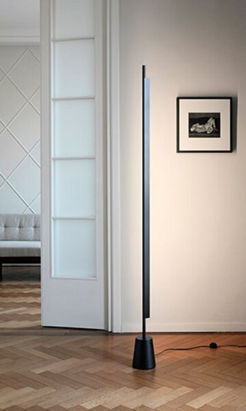 Podne Lampa Luceplan, prigušiv, Crno, Dnevna soba, Aluminij