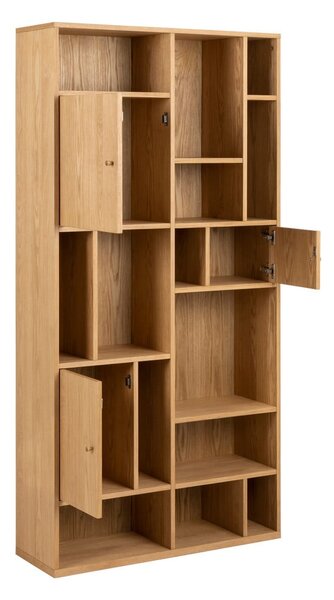Biblioteka u dekoru hrasta u prirodnoj boji 90x180 cm Rangoon – Actona