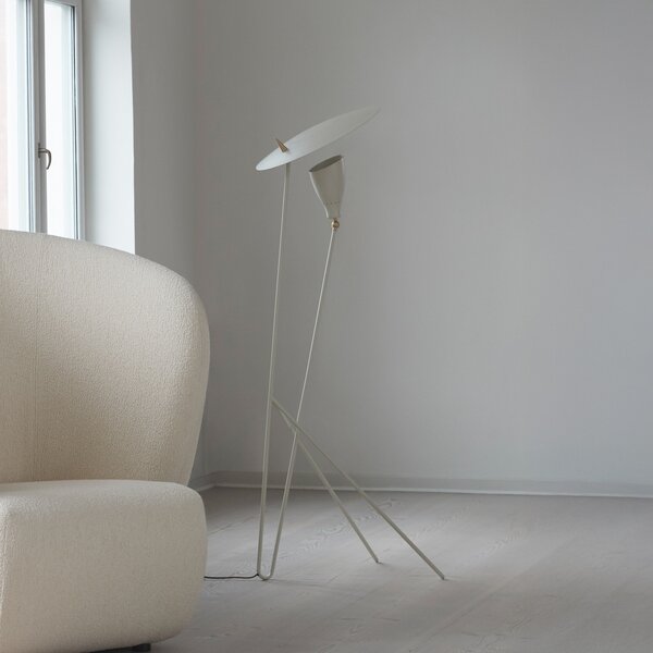 Podne Lampa Warm Nordic, Silhouette, Bijela, Dnevna soba, Metal, Dizajn