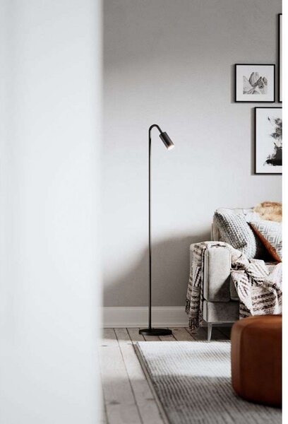 Podne Lampa By Rydéns, Curve, Crno, Dnevna soba, Metal, Moderan