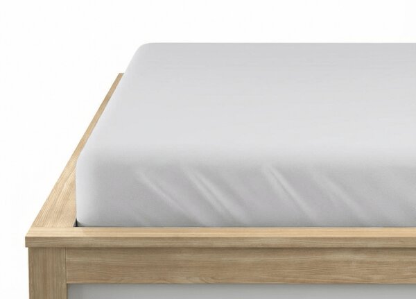 Jersey plahta s likrom srebrna 90 x 200 cm
