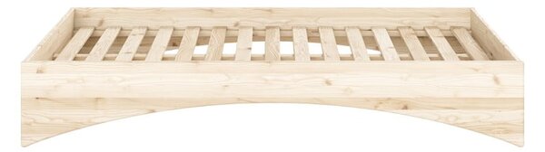 Bračni krevet od masivnog bora bez uzglavlja 140x200 cm u prirodnoj boji Orbit – Karup Design